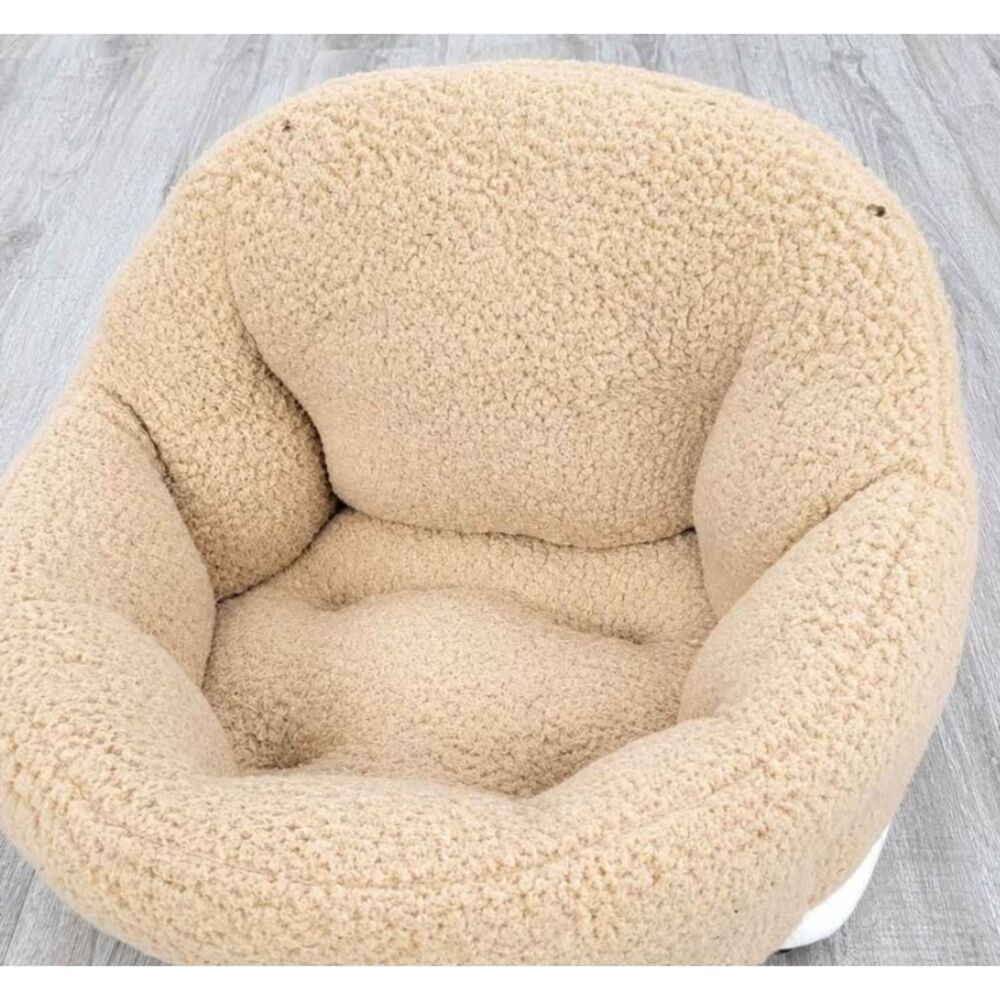 Best Friends by Sheri OrthoComfort Deep Dish Cuddler Dog Bed Tan Sherpa Flawed